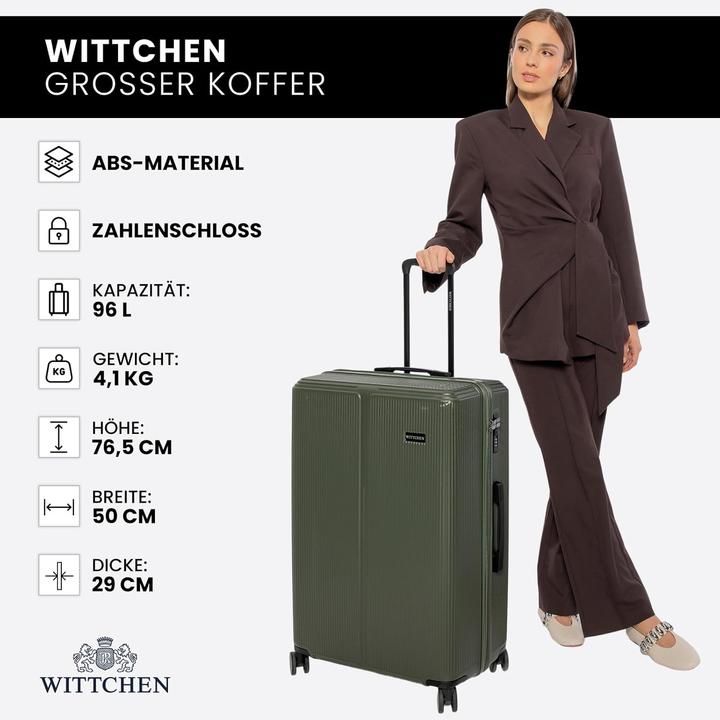 Image du produit Wittchen Hartschalen-Trolley XL mit Zahlenschloss (96 l)