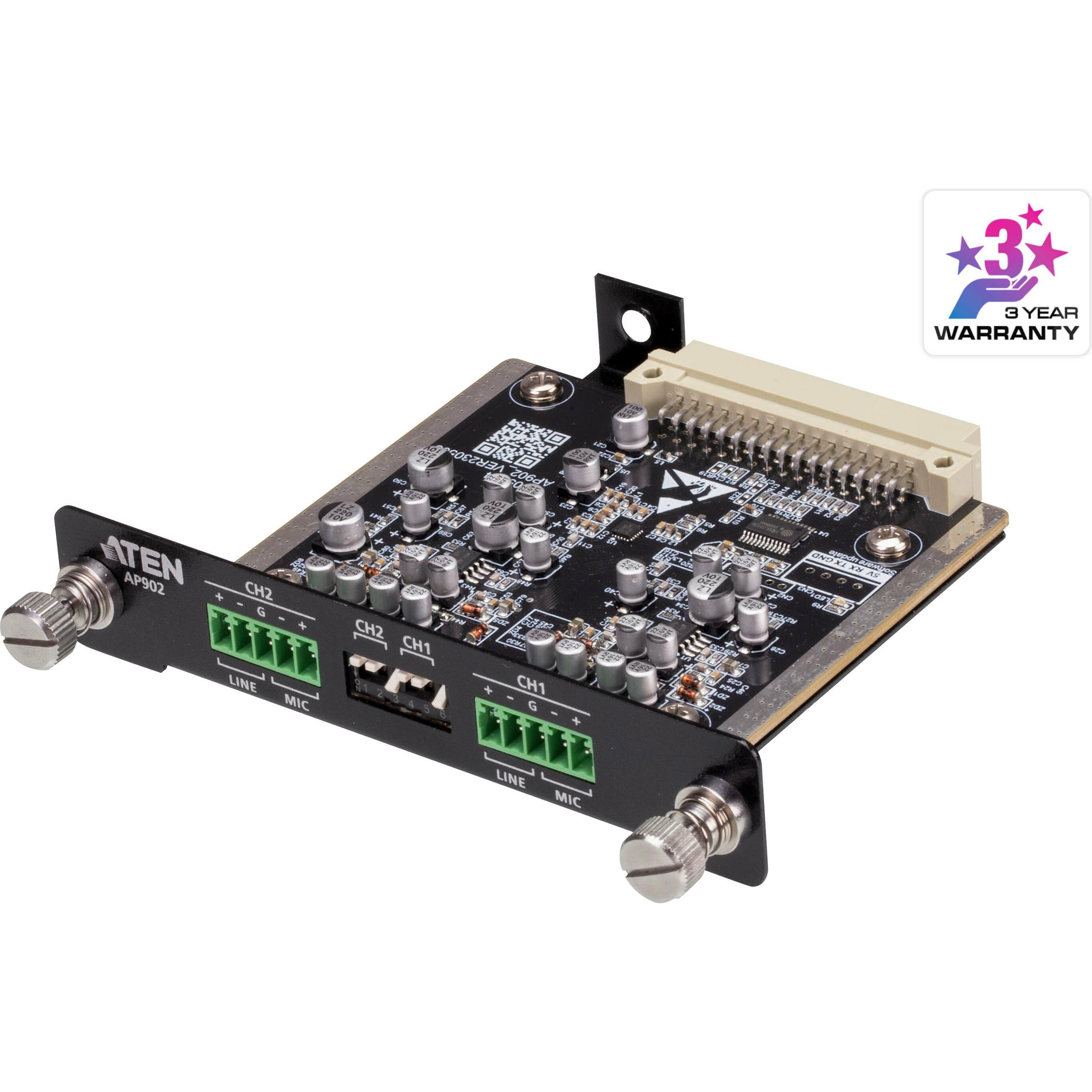 Aten Scheda di espansione preamplificatore microfonico/di linea 2-CH AP902 per, Cavi Switch KVM