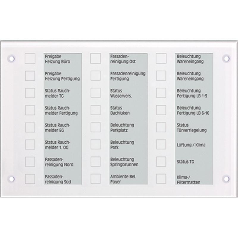 JUNG, Zubehör Schalterprogramm, Melde/Bedientableau UP KNX ws s/w Touch MBT2424WW
