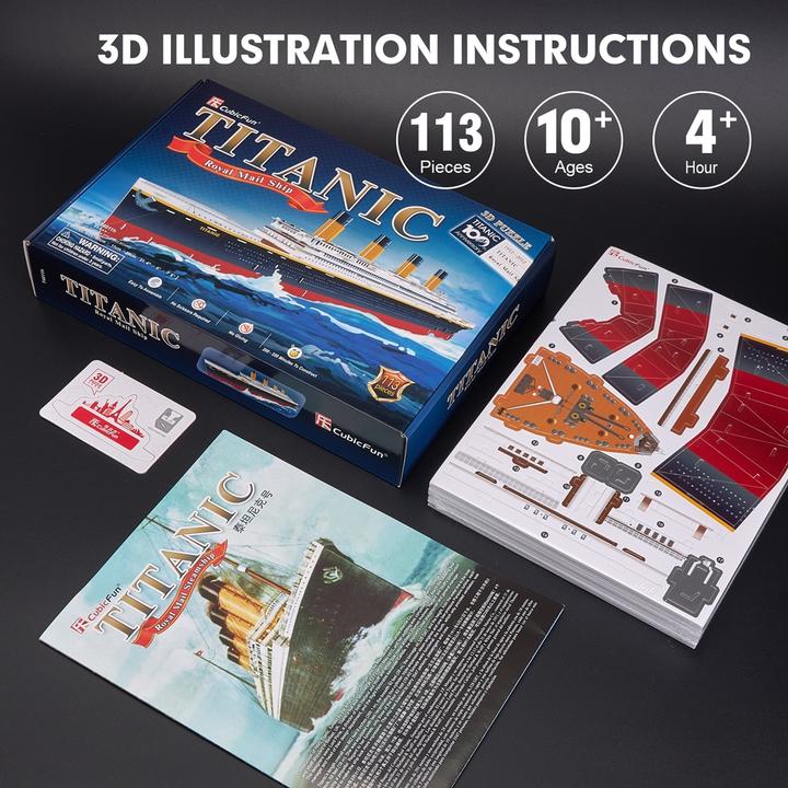 Produktbild Cubicfun 3D Puzzle Titanic 113 Teile (113 Teile)