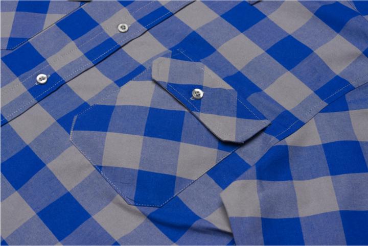 Produktbild Planam Squarehemd 1/1 Arm rot/zink 37/38 39/40 (40)