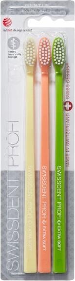 Actual product image Swissdent Gentle Extra Soft Toothbrush Trio (Extra soft, 3x)