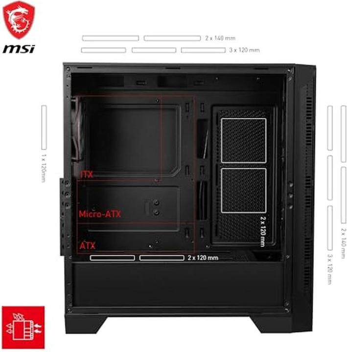 Image du produit MSI GEH Midi MAG Forge 320R Airflow (Mini-ITX, mATX, ATX)