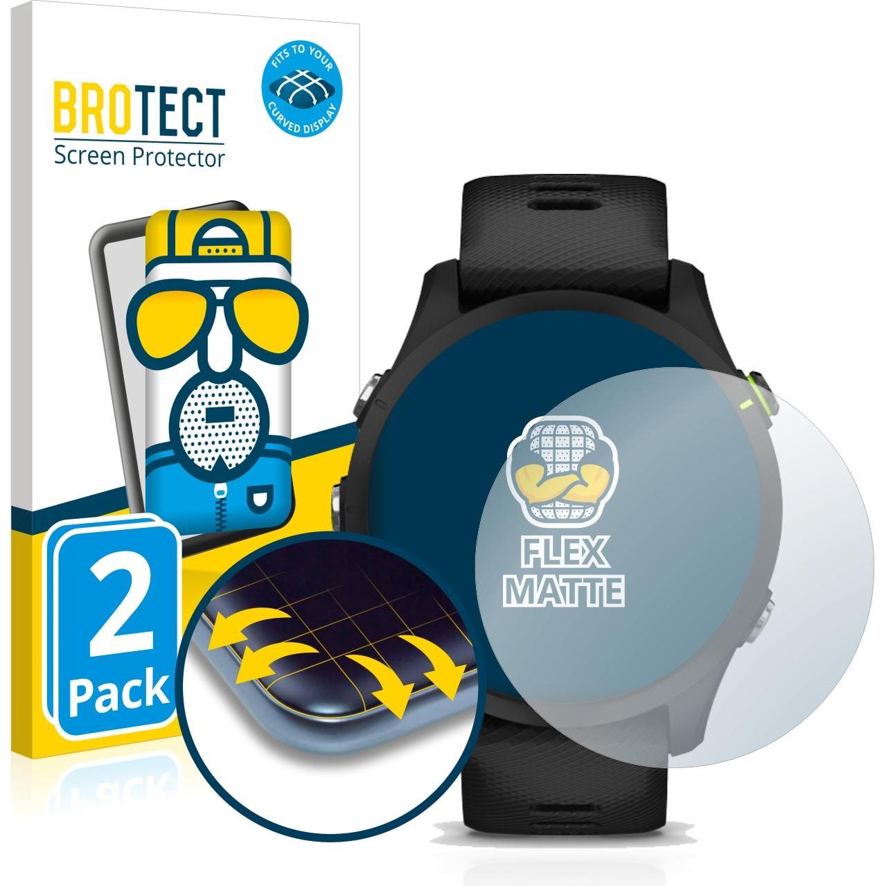 BROTECT Full-Cover Displayschutz Matt, Smartwatch Schutzfolie, Grau