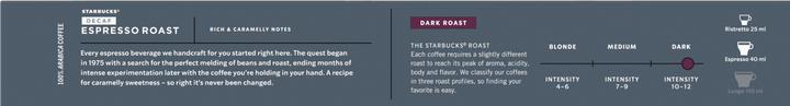 Image du produit Starbucks Decaffeinated Espresso Roast by Nespresso Dark Roasts (10 x Port.)