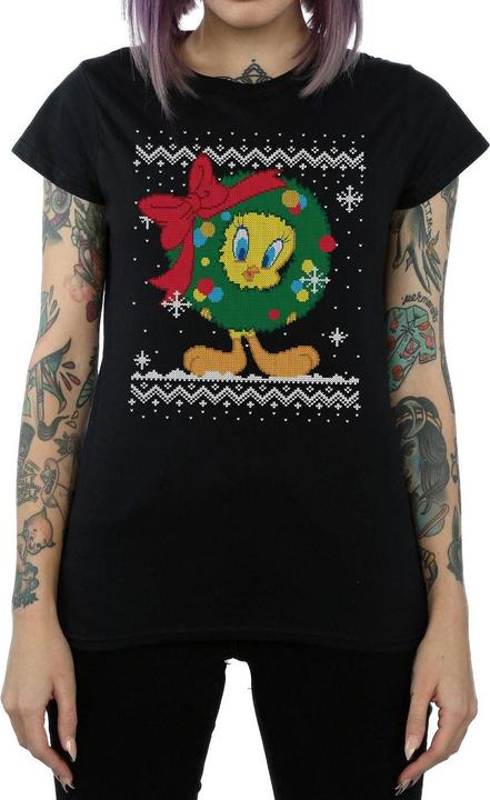 Immagine prodotto Looney Tunes Tweety Pie Christmas Fair Isle Maglietta Donna (S)