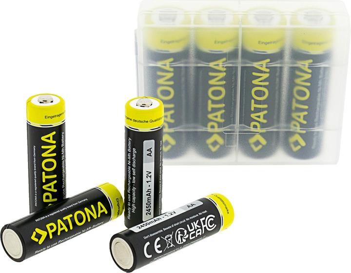 Patona Batterie 4x Mignon AA 2450mAh NiMH (4 pcs, AA, 2450 mAh)
