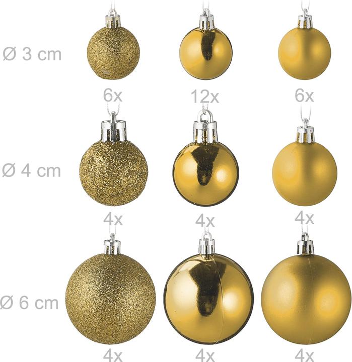 Actual product image Relaxdays Christmas baubles set (100 -part)