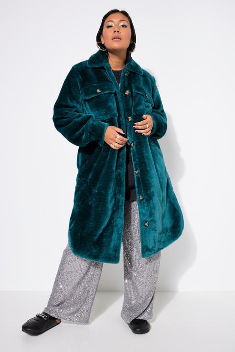 Image du produit Studio Untold Manteau fausse fourrure, Wide Shape, col chemise, manches longues (46, 48)