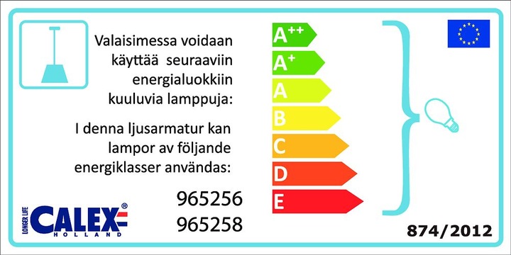 Energie-Label Calex Retro pendant (E40)