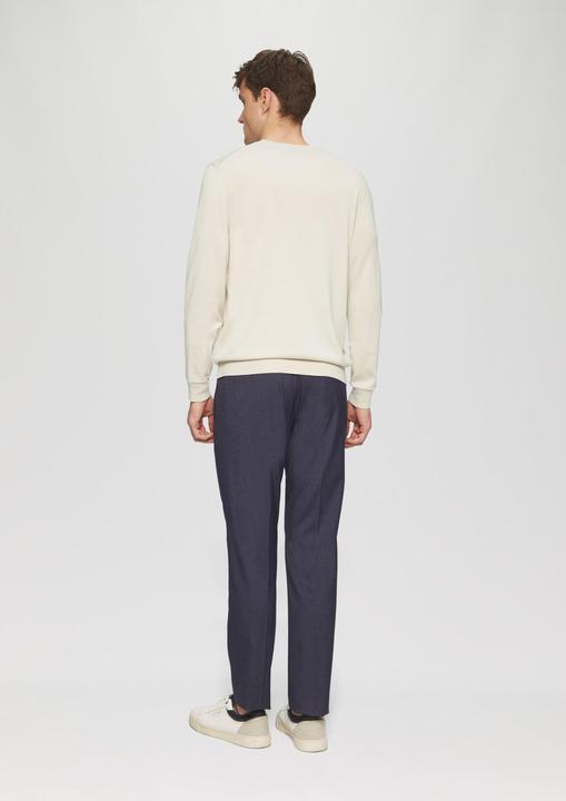Produktbild s.Oliver Strickpullover Edler Feinstrickpullover aus Baumwollmix mit Rippbündchen (M)