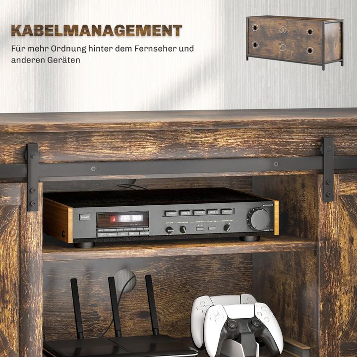 Produktbild Homcom TV-Schrank Spanplatte, Stahl Rustikal-Braun (40 x 40 x 54 cm)