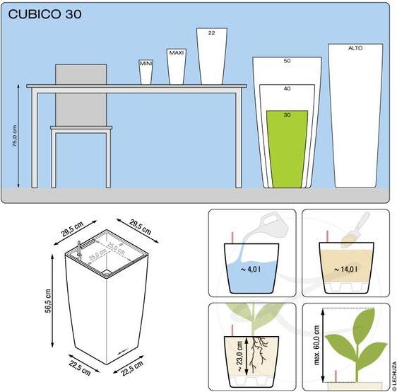 Produktbild Lechuza Cubico (29.50 cm)