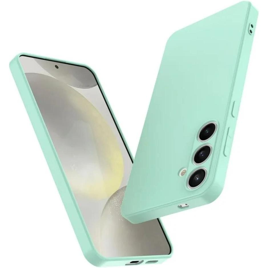 Screenguard Liquid Silicone Case Hülle (Samsung Galaxy S24+), Smartphone Hülle, Türkis