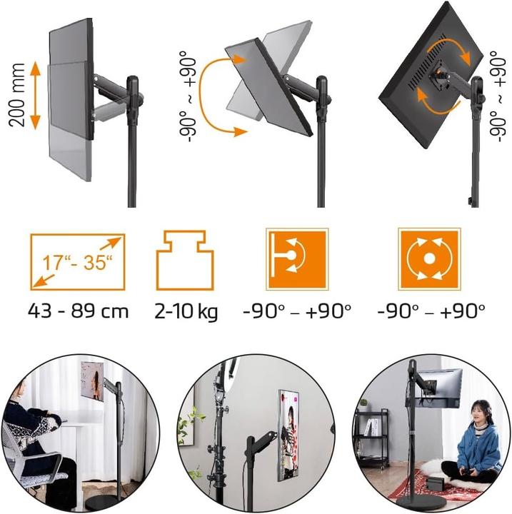 Produktbild myWall HT34L (Boden, 35", 10 kg)