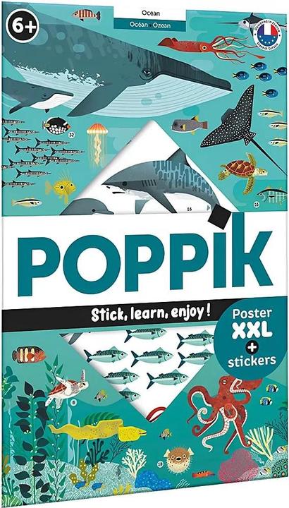 Actual product image Poppik Sticker Learning Poster Ocean (59 Sticker)