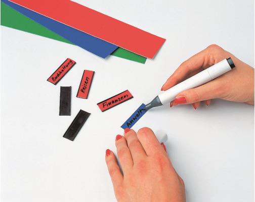 Produktbild Magnetoplan Perforierten Etiketten zum Auflegen auf magnetoflex U-Profile.
