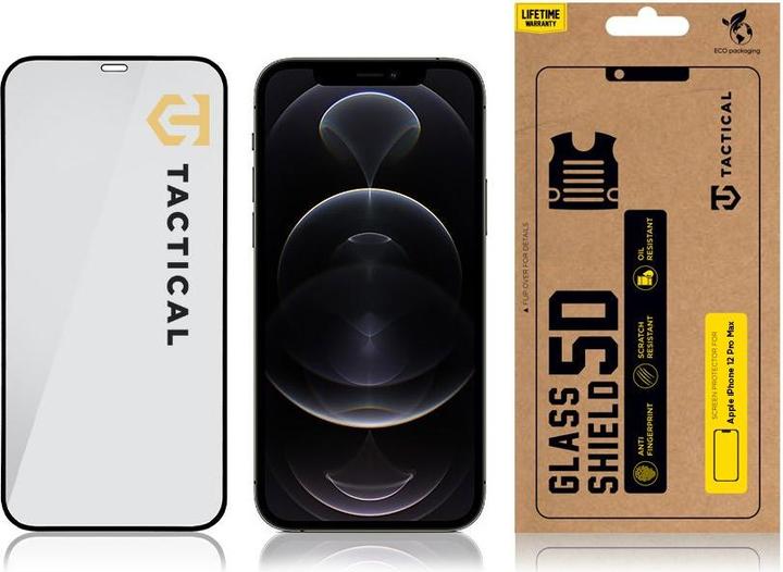 Actual product image Tactical Glass 5D Apple iPhone 12 Pro Max Black (Apple iPhone 12 Pro Max)