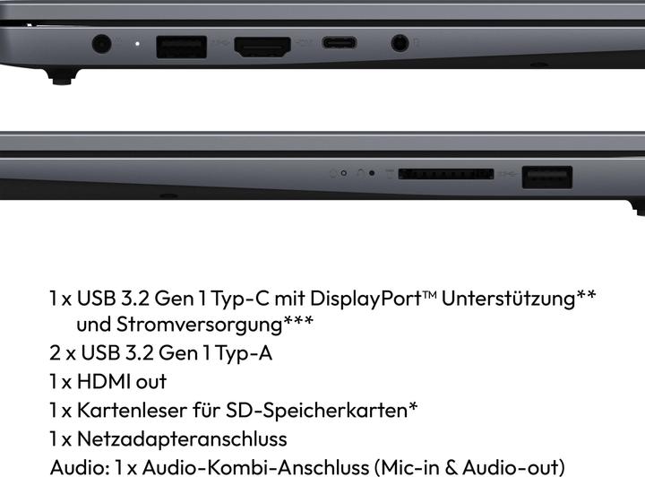 Actual product image Medion E15235 (MD62610), dark grey (15.59", Intel Core i3-N305, 8 GB, 512 GB, Eng. Int.)