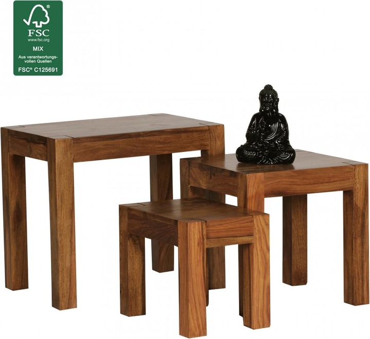 Immagine prodotto Wohnling Mumbai (45 x 35 x 50 cm, 37 x 35 x 37 cm, 34,5 x 23 x 28 cm)