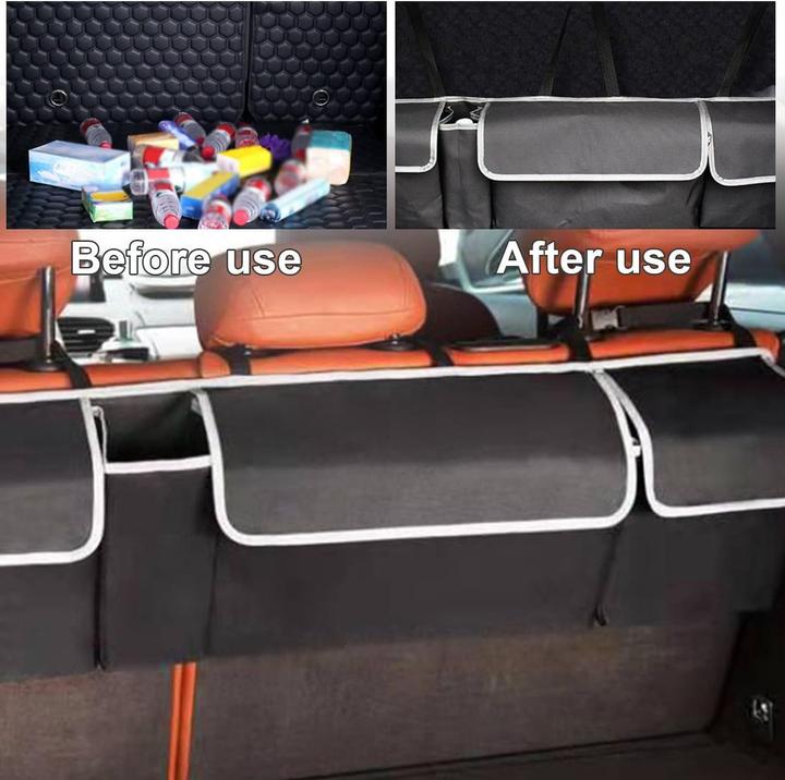 Produktbild König Design Kofferraum Rücksitz Organizer Tasche Rückenlehnentasche Rückenlehnenschutz Set