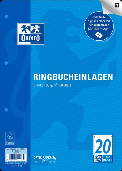 Actual product image Oxford Ring binder inserts, A4