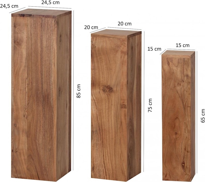 Actual product image Wohnling Mumbai (24.5 x 24.5 x 85 cm, 20 x 20 x 75 cm, 15 x 15 x 65 cm)