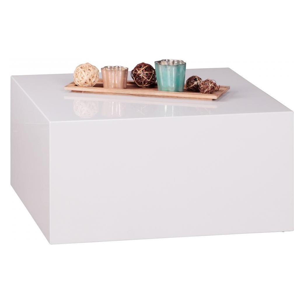 Wohnling Licht Couchtisch Monobloc 60 Cm Hochglanz Weiß - Bild 4