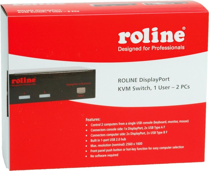 Immagine prodotto Roline Switch KVM, DisplayPort, USB 2.0