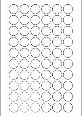 Actual product image Kores Universal labels round