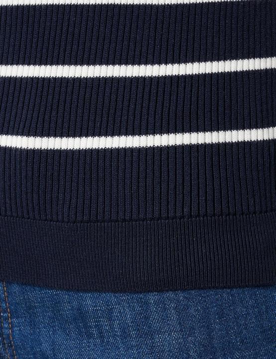 Image du produit GANT Geribbeld Breton C-Neck, evening blue (S)