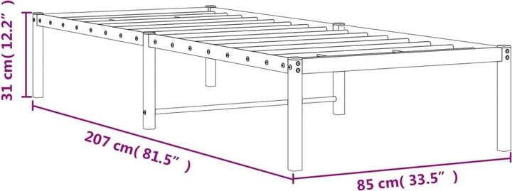 Image du produit vidaXL Bettgestell (80 x 200 cm)