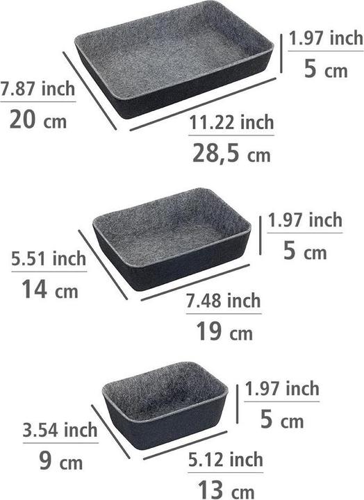 Produktbild Wenko Schubladen Organizer (20.5 x 28.5 cm, 3.59 l)