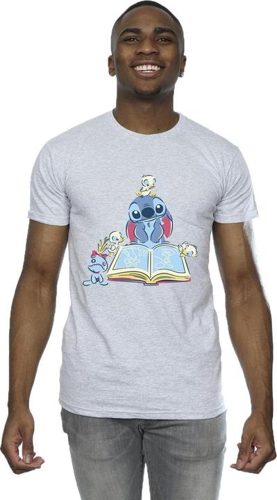 Immagine prodotto Disney Lilo & Stitch Reading A Book Maglietta Uomo (XL)
