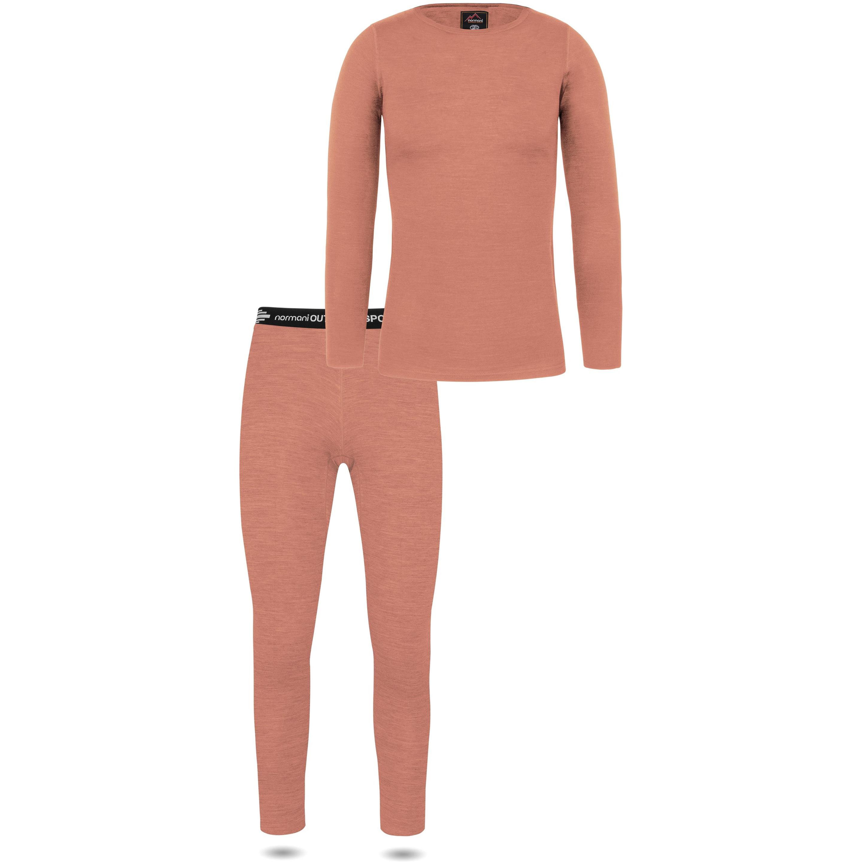 Normani, Damen, Funktionsshirt, Damen Merino Unterwäsche-Set Mandurah/Perth (XXL), Rosa, XXL