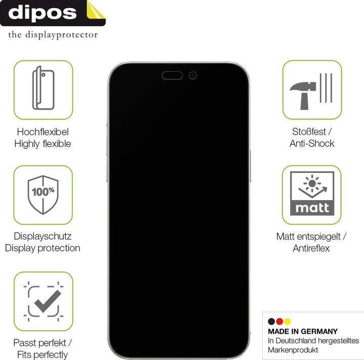 Image du produit Dipos Film de Protection d’écran Full-Cover Anti-reflet (1 pcs, Apple iPhone 16 Plus)