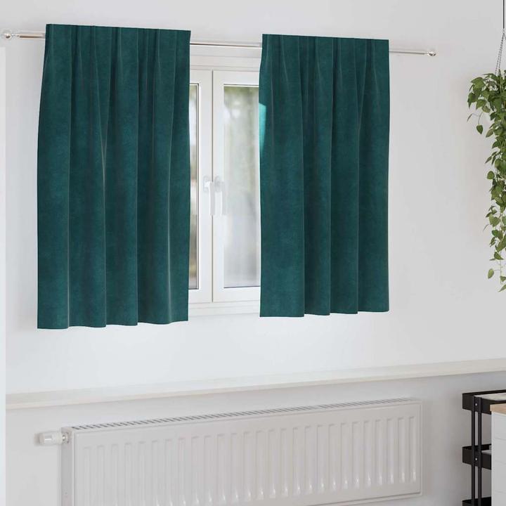 Produktbild VidaXL Dunkelgrüne Vorhänge (140 x 140 cm)
