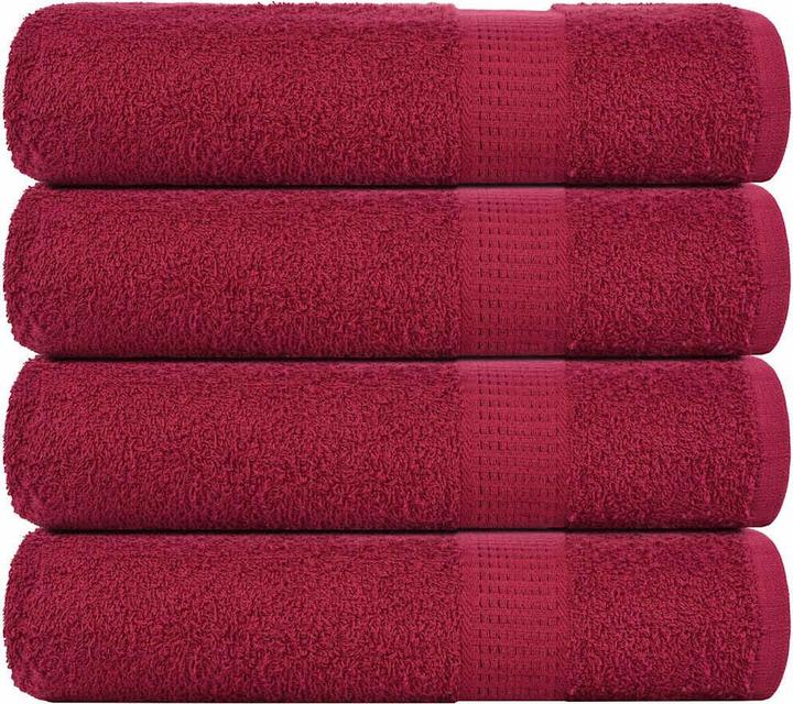 Produktbild VidaXL Badetücher 4 Stk. Bordeauxrot 100x150cm 360 g/m² 100% Baumwolle (100 x 150 cm)
