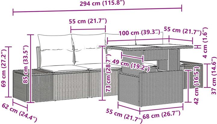 Produktbild vidaXL Gartenmöbel