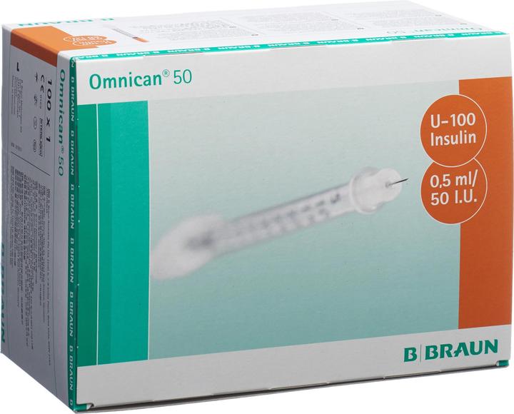 Image du produit B.Braun Insulin 50 0.5ml 0.3x8mm G30 einz (Seringue d'insuline)