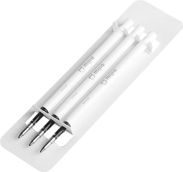 Actual product image Xiaomi Mi Rollerball Pen Refill (Black, White, 3x)