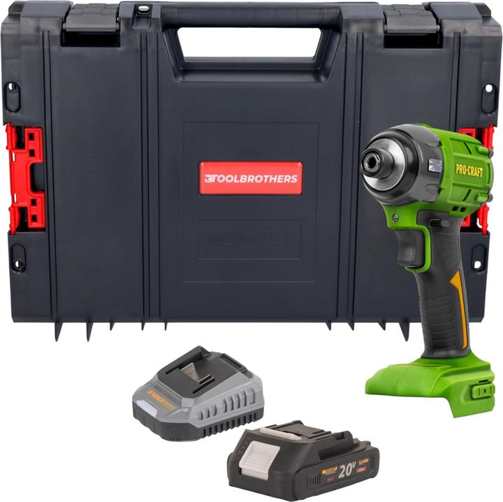 Produktbild Procraft PS22bb Akku Schlagschrauber 20 V 230 Nm 1/2" Brushless + 1x Akku 2,0 Ah + Ladegerät + (Schlagschrauber)
