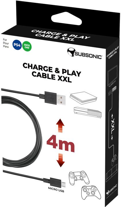 Produktbild Subsonic Charge and Play Cable XXL (PS4)