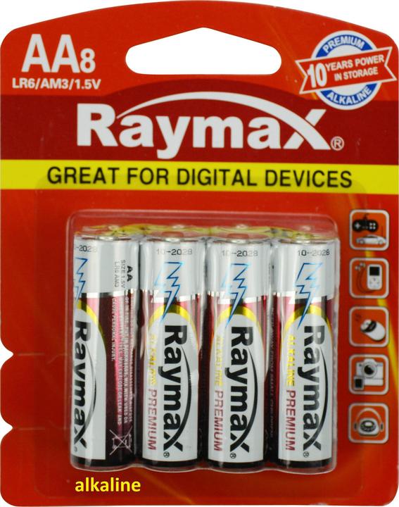 Produktbild Raymax Batterie Penlite AA LR6 8 Stück Alkaline (8 Stk., AA)