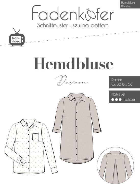 Fadenkäfer Schnittmuster Hemdbluse