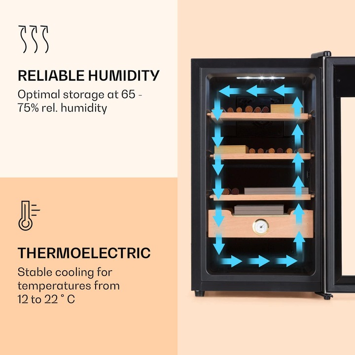 Actual product image Klarstein Zigarren Humidorschrank - El Presidente 48