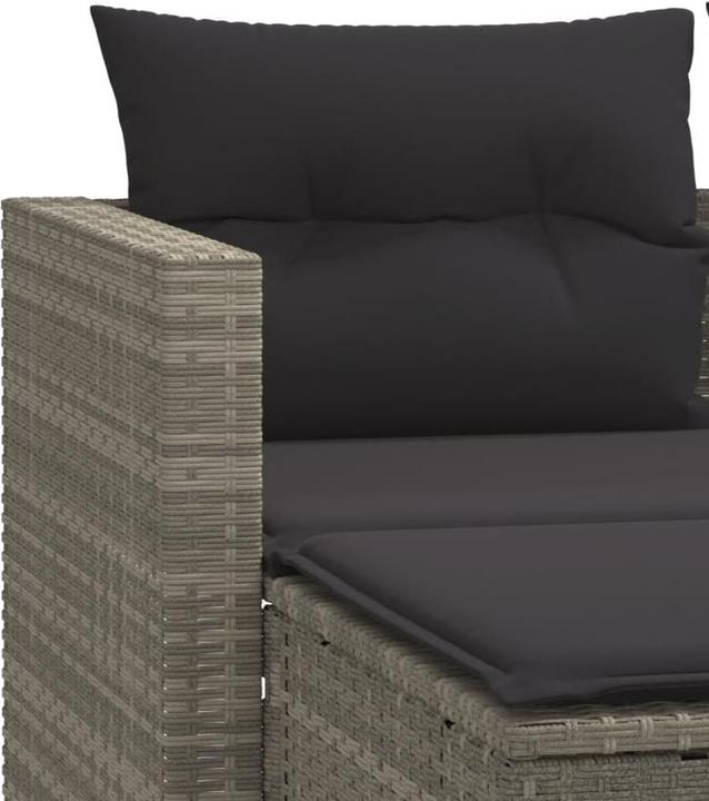 Produktbild vidaXL Gartensofa 2-Sitzer mit Hockern