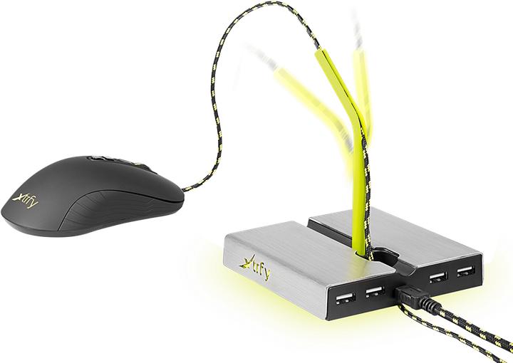Image du produit CHERRY xtrfy B1 Souris Bungee avec LED et hub USB