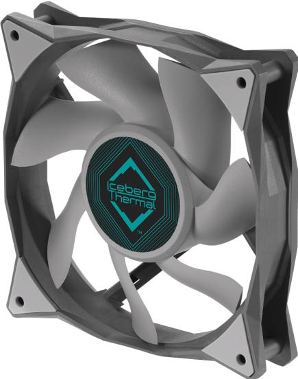 Produktbild Iceberg Thermal IceGALE Computergehäuse Ventilator 12 cm Grau 1 Stück(e) (120 mm, 1x)