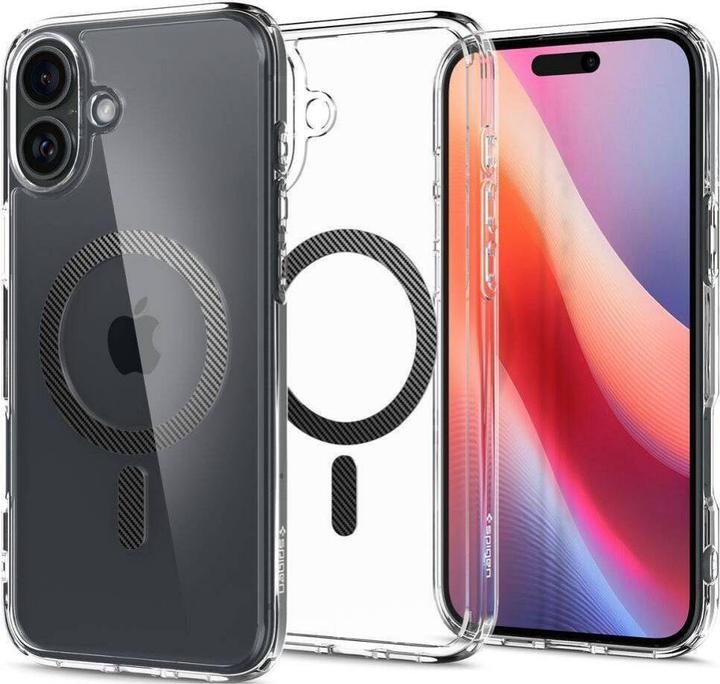 Actual product image Spigen Ultra Hybrid Mag Magsafe case for iPhone 16 6,1" carbon fiber (Apple iPhone 16)